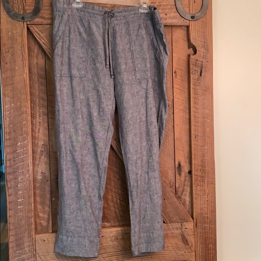 Athleta linen crop pants